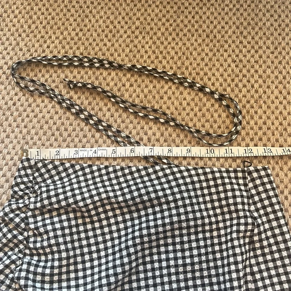 Zara Gingham Mini Skirt - Picture 2 of 4